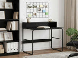 Desk with Storage Black Oak 80 x 50 x 91 cm 8008020