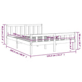Bed Frame without Mattress Honey Brown Solid Wood King Size 810687