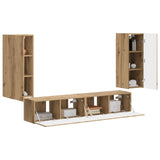 TV Wall Cabinet Set 4 pcs Artisan Oak Engineered Wood 3408924
