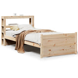 Bed Frame with Headboard without Mattress 75x190 cm Small Single 3306005