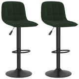 Bar Stools 2 pcs Dark Green Velvet 333994