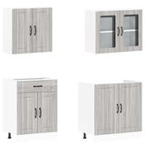 ZNTS 4 Piece Kitchen Cabinet Set Kalmar Grey Sonoma Engineered Wood 3314867