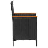 42913 7 Piece Outdoor Dining Set with Cushions Poly Rattan