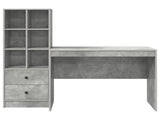 Desk with Drawer 2 pcs Concrete Grey 3337372