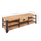 TV Stand Solid Acacia Wood 140x40x45 cm 243913