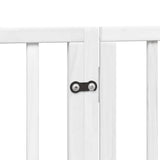 Dog Gate with Door Foldable 4 Panels White 320 cm Poplar Wood 352185