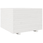 ZNTS Garden Planter White 70x70x49.5 cm Solid Wood Pine 3282525