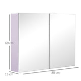 Double Door Wall Mounted Glass Mirror Cabinet Modern Storage Unit Bathroom Shelf Organiser T3398P344553