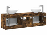 Bathroom Cabinet Set 3 pcs Smoked Oak 49.5 x 35 x 63 cm 3405622