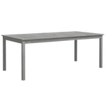 ZNTS Garden Table Grey 200x100x75 cm Solid Wood Acacia 318745