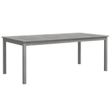 ZNTS Garden Table Grey 200x100x75 cm Solid Wood Acacia 318745