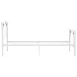 Bed Frame without Mattress White Metal 90x200 cm 324745