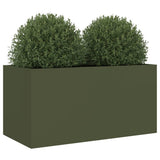 ZNTS Planter Olive Green 62x30x29 cm Steel 841592