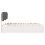Bed Frame with Upholstered Headboard Light Grey 200 x 200 cm 3398178