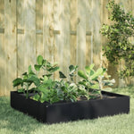 ZNTS Garden Raised Bed Black 100x100x33.5 cm Steel 851024