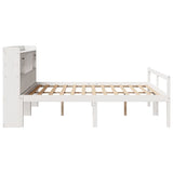 Bookcase Bed without Mattress White 180x200 cm Super King Solid Wood Pine 3322062