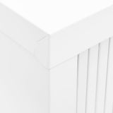 Sliding Door Cabinet White 90x40x90 cm Steel 336429