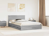 Bed Frame with Drawer Grey Sonoma 120 x 190 cm Engineer Wood 3409480