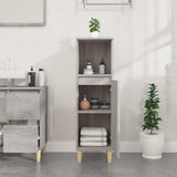 Bathroom Cabinet Grey sonoma Engineered wood, solid eucalyptus wood 819810