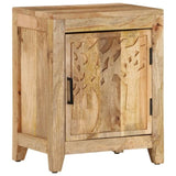 ZNTS Bedside Cabinet 40x30x50 cm Solid Mango Wood 320811