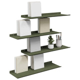 Floating Shelf 4 pcs Olive Green 60 x 18 x 2.5 cm Steel 8004029