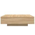 ZNTS Coffee Table with LED Lights Sonoma Oak 100x100x31 cm 836604