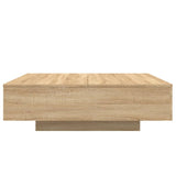 ZNTS Coffee Table with LED Lights Sonoma Oak 100x100x31 cm 836604