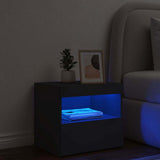 Bedside Cabinet Black Engineered wood 50x40x45 cm Bedside Cabinet 836765