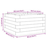Garden Planter Wax Brown 40x40x23 cm Solid Wood Pine 847180