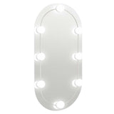 3102975 Mirror with LED Lights 80x40 cm Glass Oval