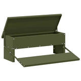Chicken Treadle Feeder Olive Green 48.5 x 39.5 x 19 cm 874673