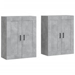 Wall Mounted Cabinets 2 pcs Concrete Grey Engineered Wood 3198029