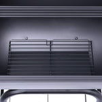 Charcoal BBQ Grill Smoker with Bottom Shelf Black 46649