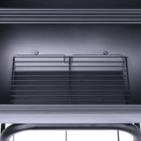 Charcoal BBQ Grill Smoker with Bottom Shelf Black 46649