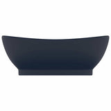 146935 Luxury Basin Overflow Oval Matt Dark Blue 58,5x39 cm Ceramic