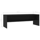 TV Cabinet Black 120x40x40 cm Engineered Wood 800037