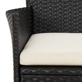 Garden Chairs with Cushions 4 pcs Black Poly Rattan 362527