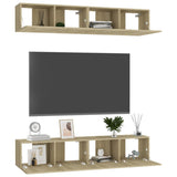 TV Cabinets 4 pcs Sonoma Oak 80x30x30 cm Engineered Wood 3078955