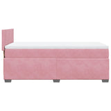 Box Spring Bed with Mattress Pink 90x200 cm Velvet 3286209