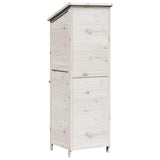 Garden Shed with Roof White 59.5 x 56 x 176.5 cm Solid Fir Wood 42033445
