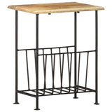 Magazine Rack 40x30x50 cm Solid Mango Wood and Steel 286465