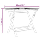 Folding Garden Table 85x75 cm Solid Wood Teak 362619
