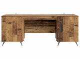 Desk with Shelf Old Wood 142.5 x 50 x 75 cm Engineered Wood 3414637