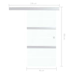 Sliding Door with Soft Stops ESG Glass and Aluminium 90x205 cm 288062