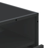 Drawer Cabinet Black 70x41x70 cm Engineered Wood 849084