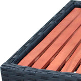 42700 Spa Step Poly Rattan 92x45x25 cm Black