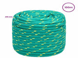 Multipurpose Utility Rope 16 mm 100 m Green PP 1560 kg Max Load 3473024