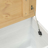 Storage box with Drawer White 90 x78 x 45 cm Solid Pine Wood 42024938