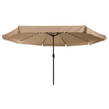 Garden Parasol Taupe 395 x 395 x 245 cm Polyester 42003647