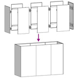 Planter Olive Green 120x40x80 cm Cold-rolled Steel 860720